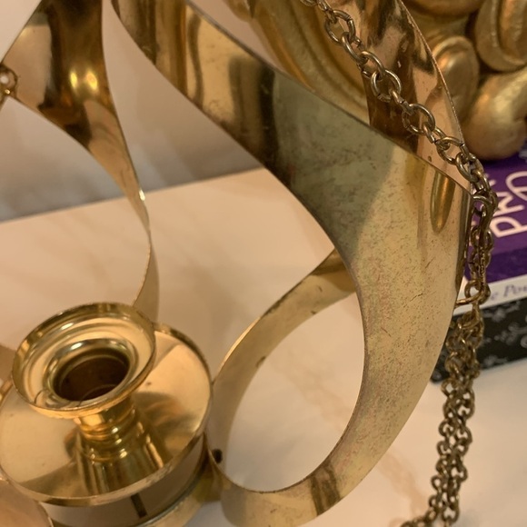 Vtg Mid Century Modern Mascot Hanging Chain Candle Holder Light Fixture 1960s - Picture 12 of 16